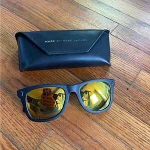 Marc by Marc Jacobs Black Sunglasses with Gold Lenses